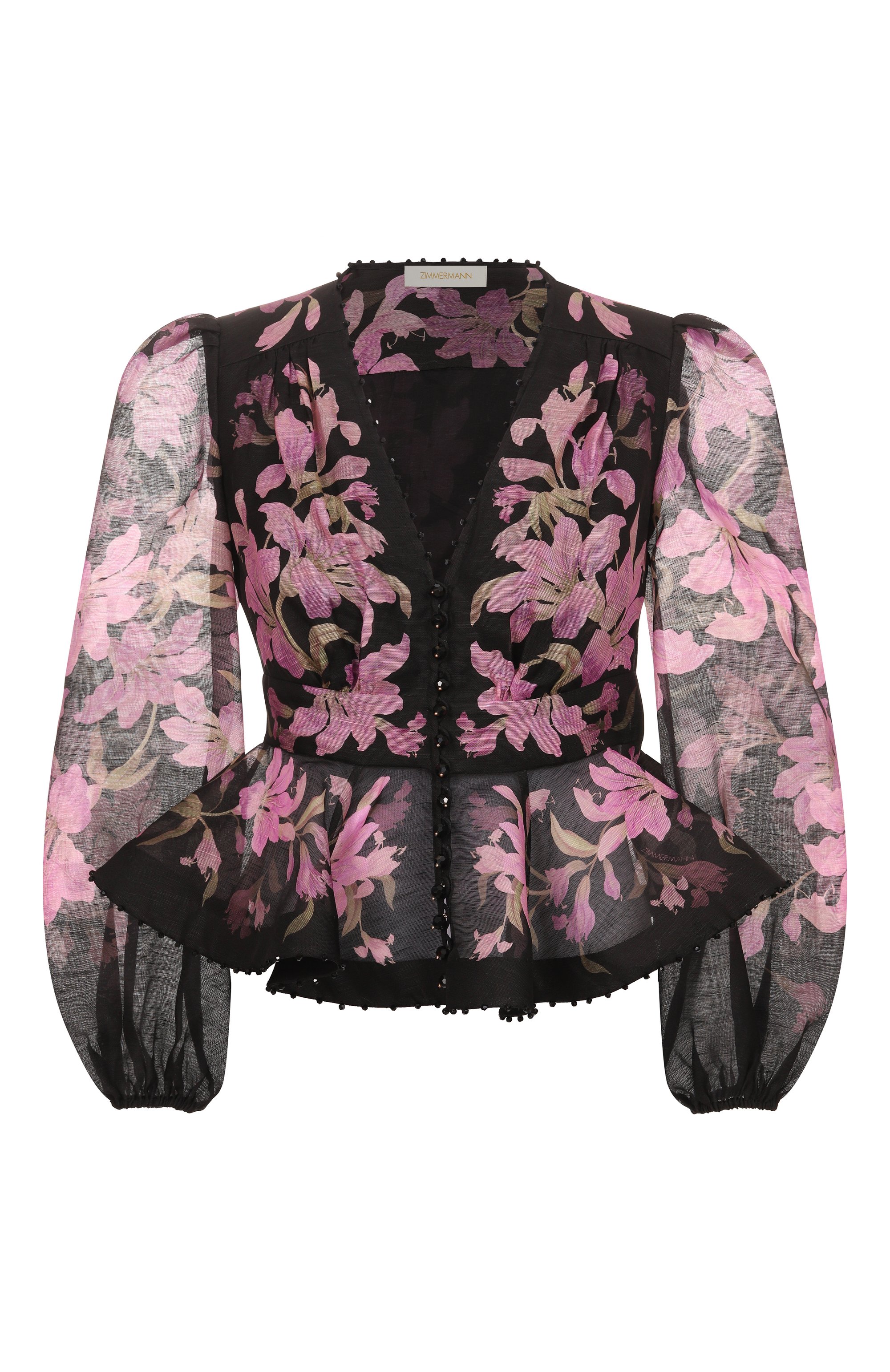 Блузка изо льна и шелка ZIMMERMANN, арт. 3877TS252, фото 1