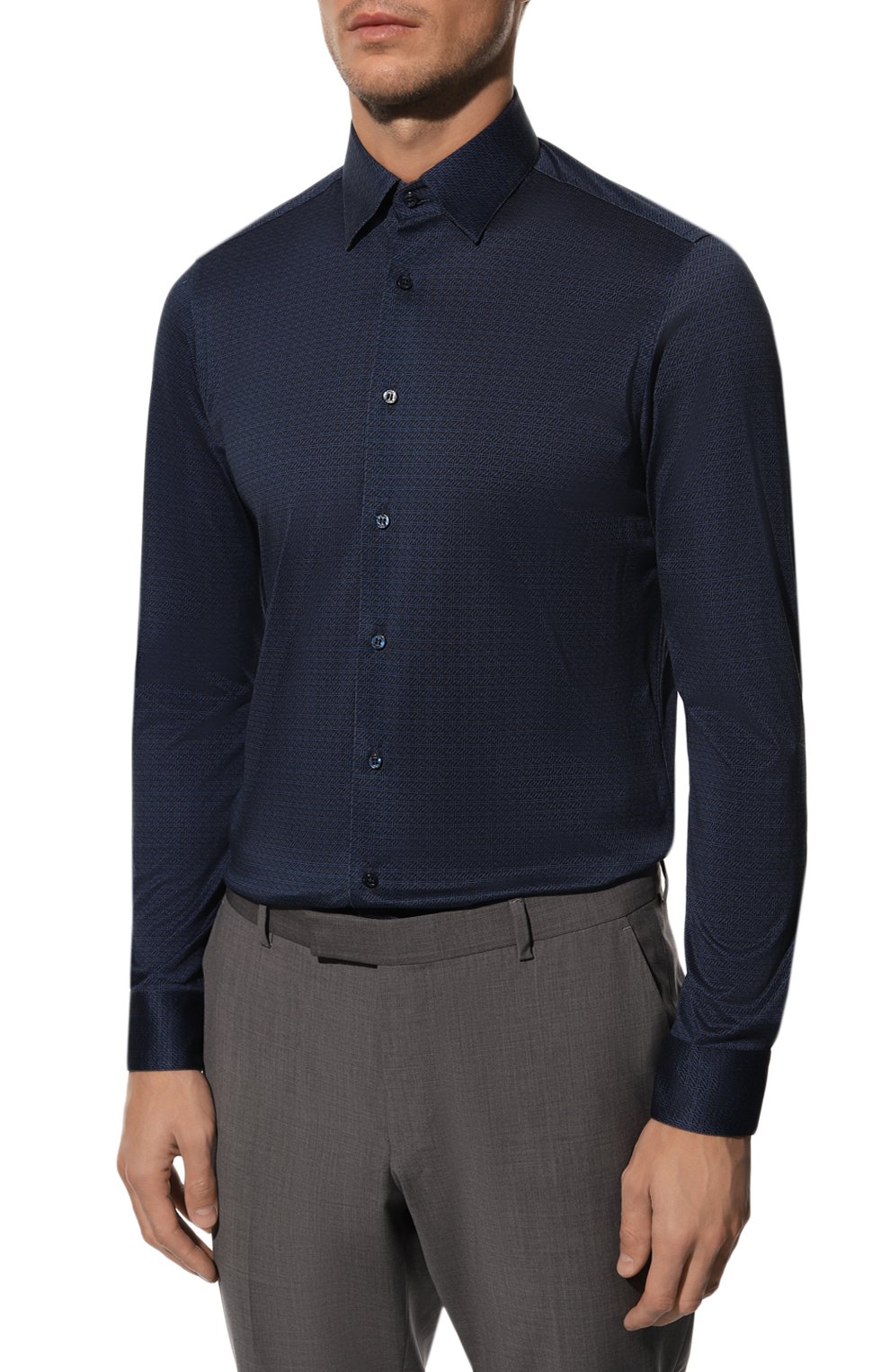 Хлопковая сорочка ZILLI, арт. MFY-84030-G14832/0004, фото 4