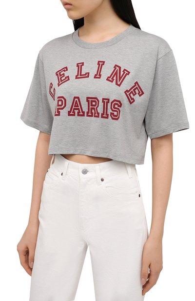 Хлопковая футболка CELINE, арт. 2X743501F, фото 3