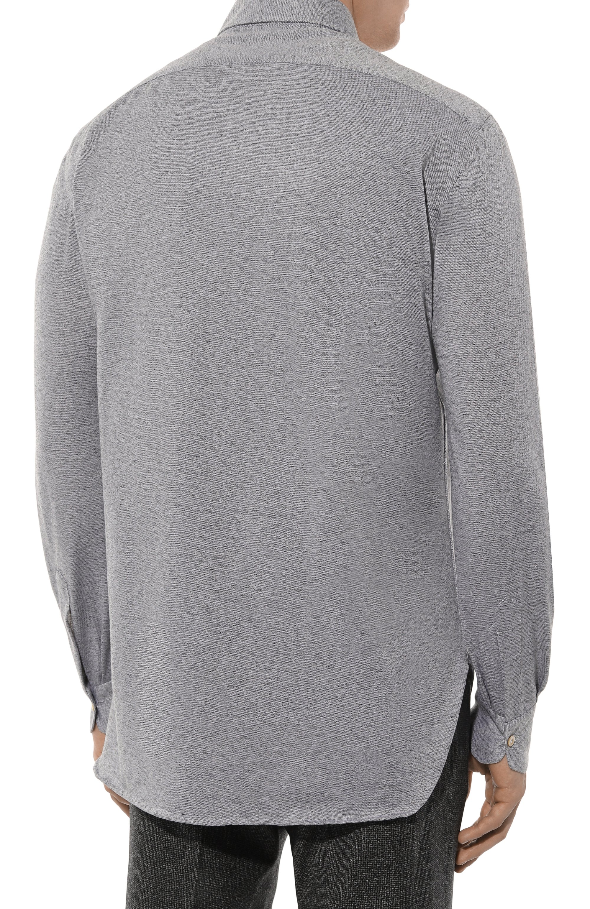 Хлопковая рубашка KITON, арт. UCIH07018, фото 4