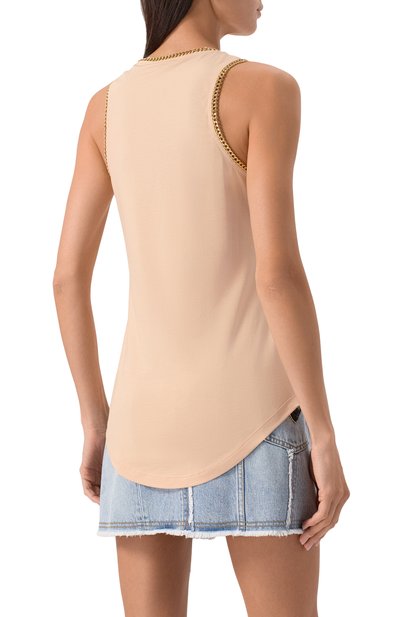 Майка из лиоцелла и хлопка BALMAIN, арт. EF0EB060/JK58, фото 4
