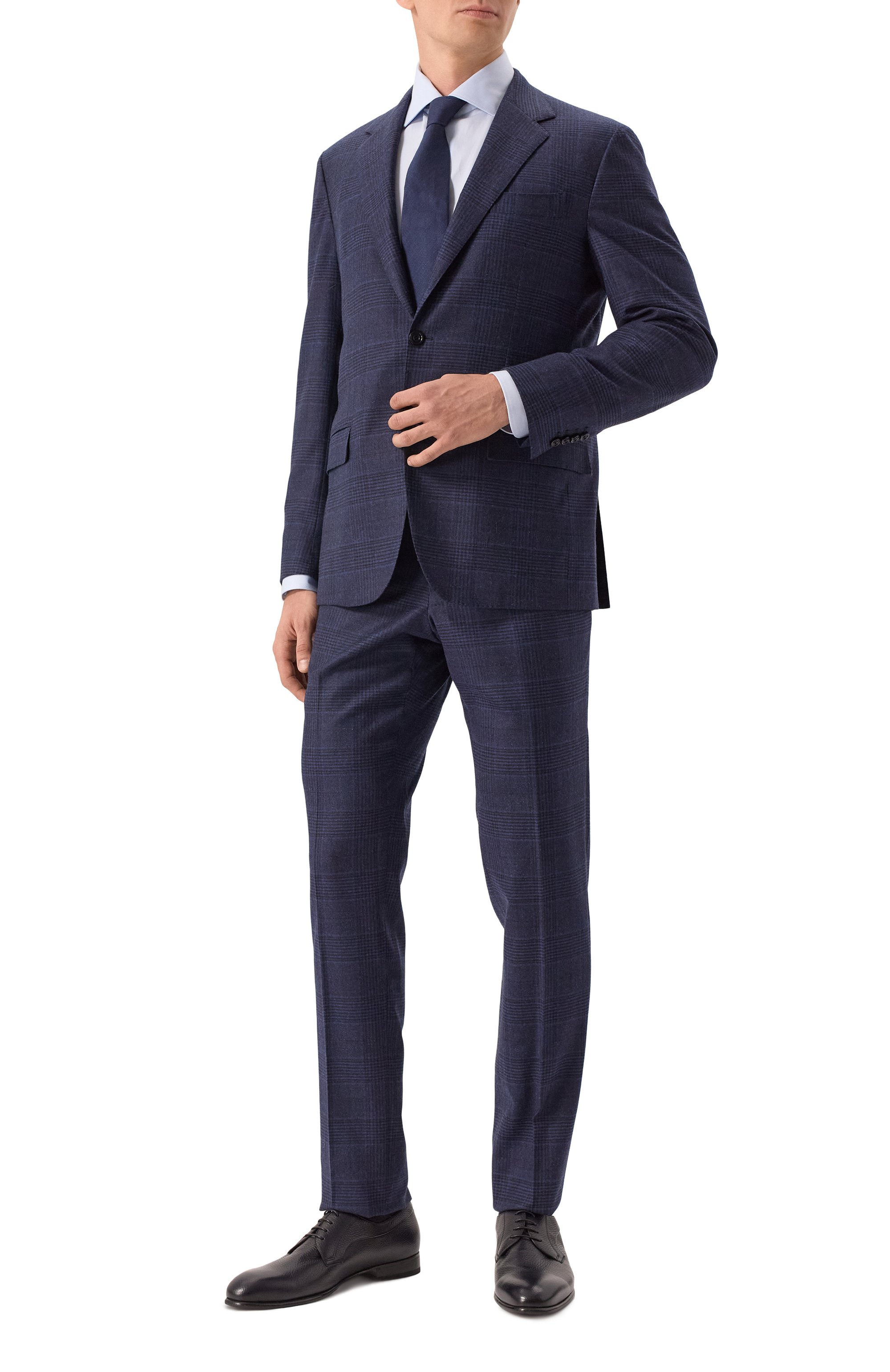 Кожаные дерби BARRETT темно-синего цвета по цене 69950 руб., арт. 242U075.9, фото 2 Кожаные дерби BARRETT, арт. 242U075.9, фото 2