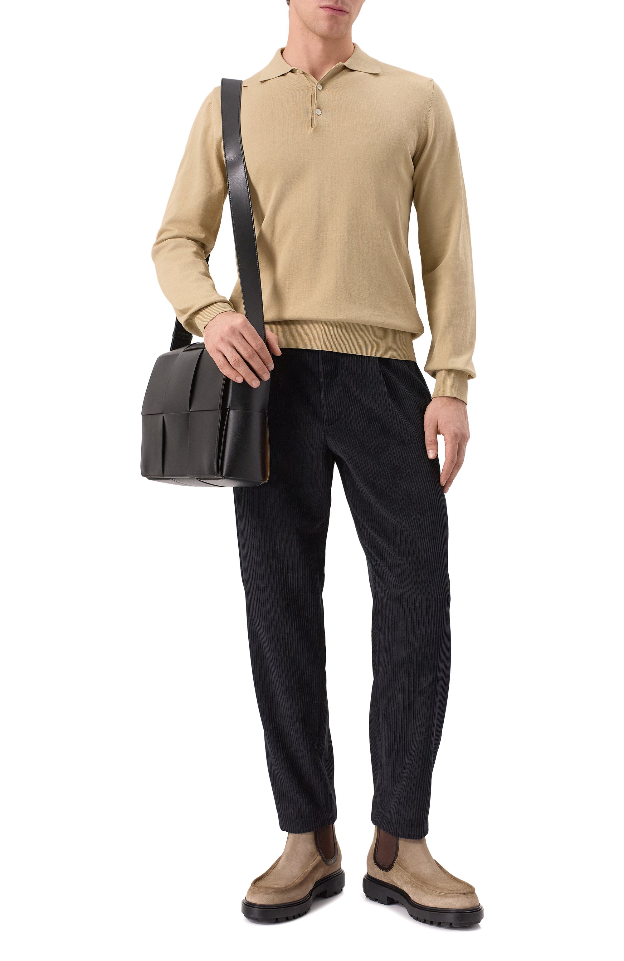 Вельветовые брюки DOLCE & GABBANA черного цвета по цене 77700 руб., арт. GP0H8T/FUWDL, фото 2 Вельветовые брюки DOLCE & GABBANA, арт. GP0H8T/FUWDL, фото 2