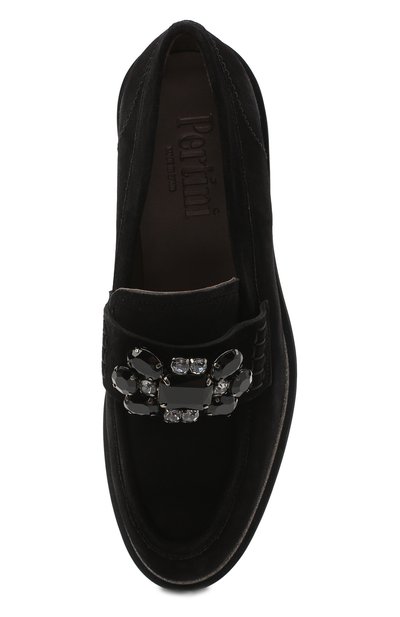 Замшевые лоферы PERTINI черного цвета по цене 29100 руб., арт. 202W12582D1, фото 5 Замшевые лоферы PERTINI, арт. 202W12582D1, фото 5