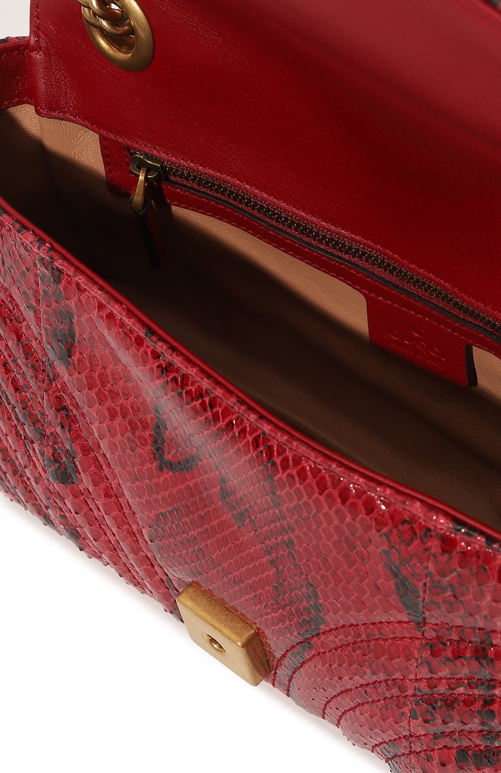 Сумка gg marmont small из кожи питона GUCCI, арт. 443497 LU3NT, фото 5