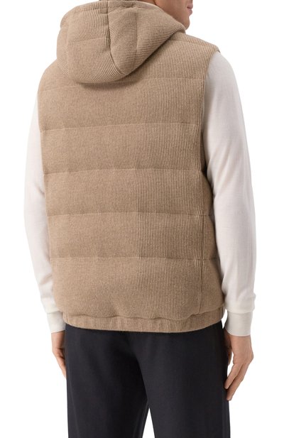 Пуховый жилет из кашемира BRUNELLO CUCINELLI, арт. M221P249, фото 4
