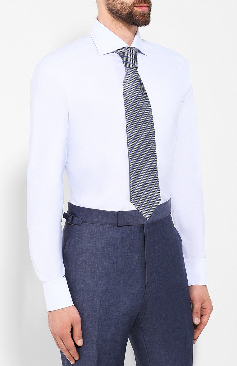 Хлопковая сорочка ZEGNA, арт. 601033/9MS0BA, фото 4