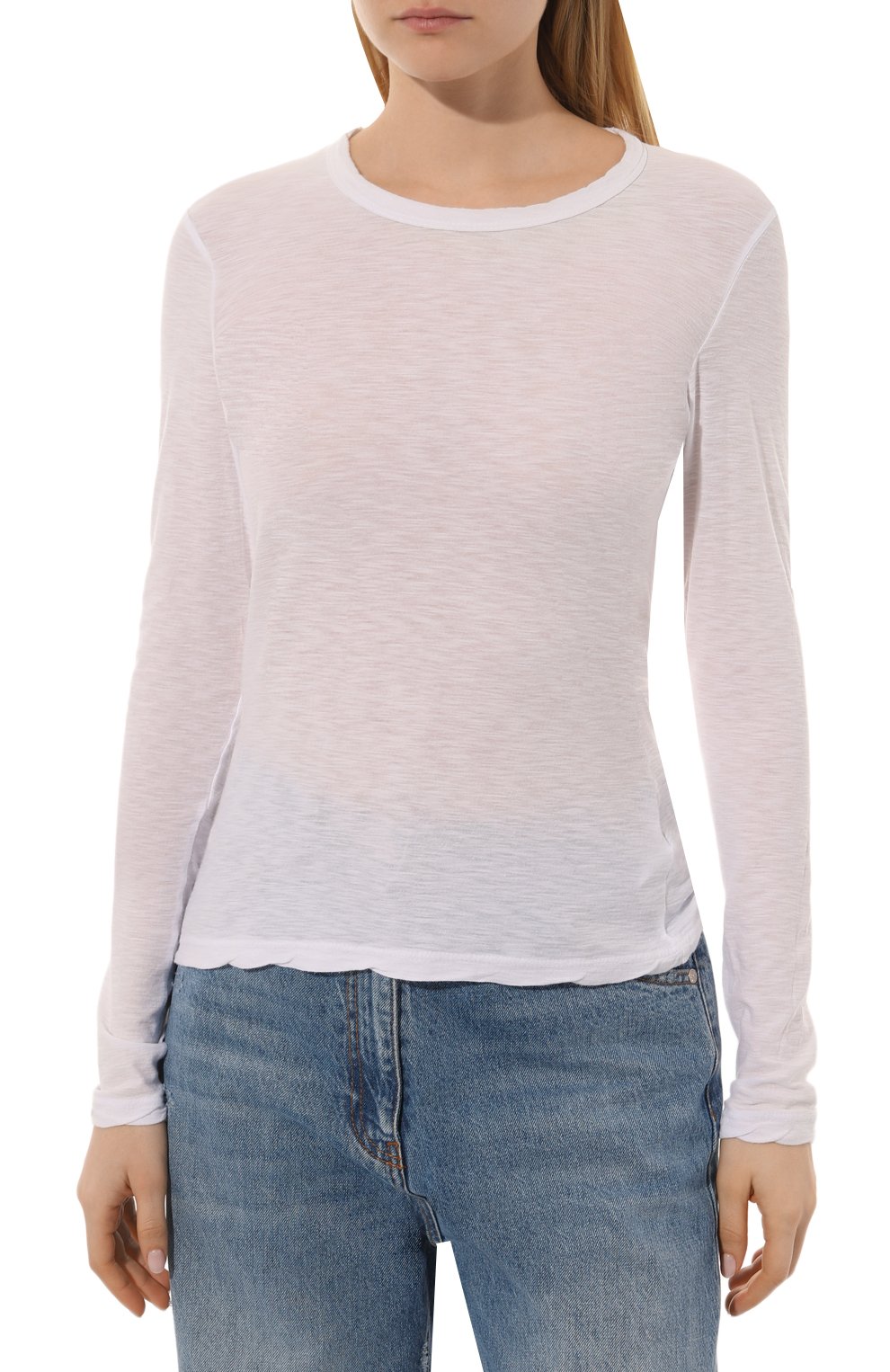 Хлопковый лонгслив JAMES PERSE, арт. WUA3361/WHT, фото 3