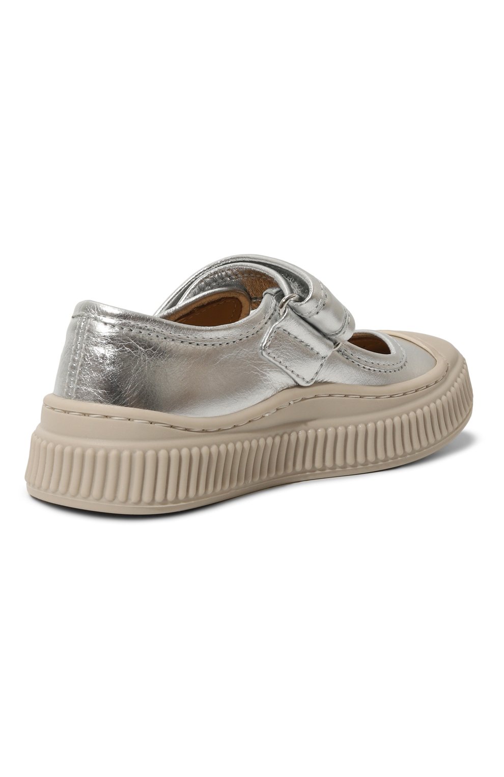 Кожаные кеды MARNI серебряного цвета по цене 21150 руб., арт. 79592/VAR3/24-27, фото 3 Кожаные кеды MARNI, арт. 79592/VAR3/24-27, фото 3