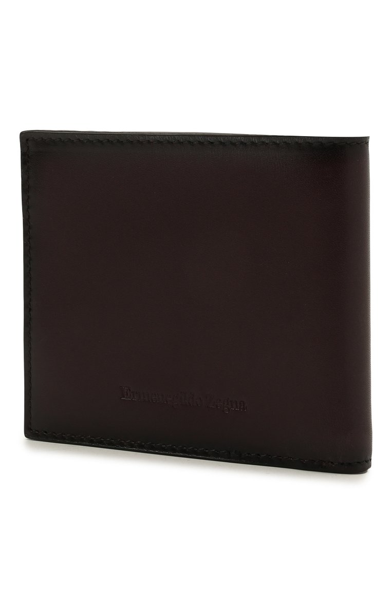 Мужской кожаное портмоне ZEGNA бордового цвета, арт. E1155W-LHC0R | Фото 2 (Материал: Натуральная кожа; Нос: Не проставлено)