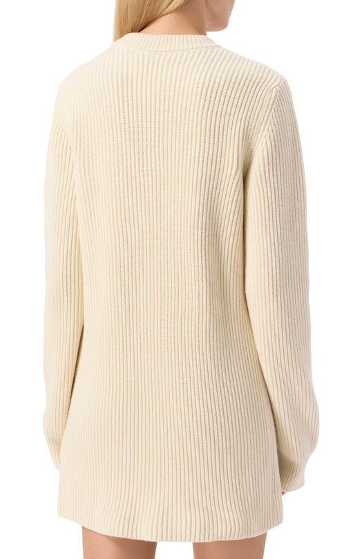 Шерстяное платье Jil Sander J02GP0239/J14737 Кремовый  J02GP0239/J14737 Фото 4