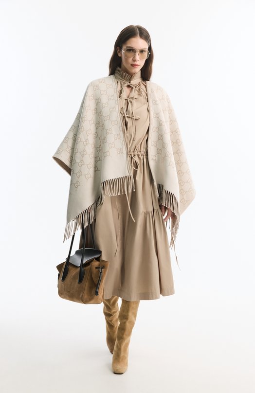 Хлопковое платье Dries Van Noten 131056/3314 Бежевый  131056/3314 Фото 5