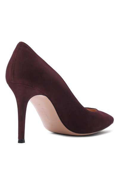 Замшевые туфли gianvito 85 GIANVITO ROSSI бордового цвета по цене 79300 руб., арт. G24580.85RIC.CAMB0UR, фото 5 Замшевые туфли gianvito 85 GIANVITO ROSSI, арт. G24580.85RIC.CAMB0UR, фото 5