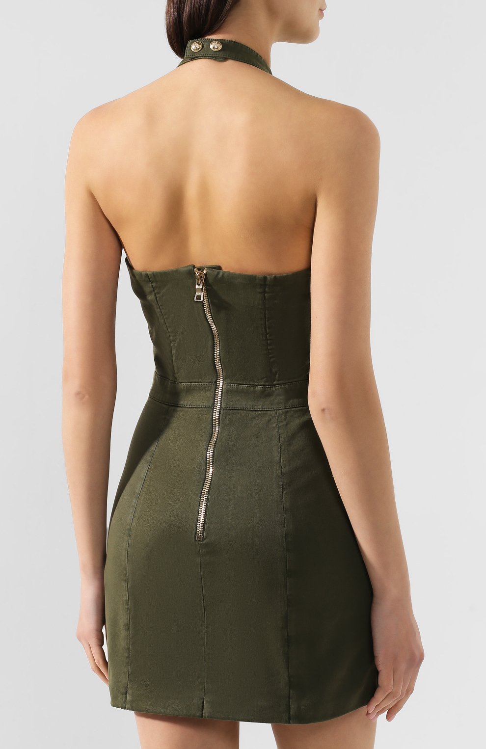 Платье BALMAIN хаки цвета по цене 118500 руб., арт. TF16070/C195, фото 4 Платье BALMAIN, арт. TF16070/C195, фото 4
