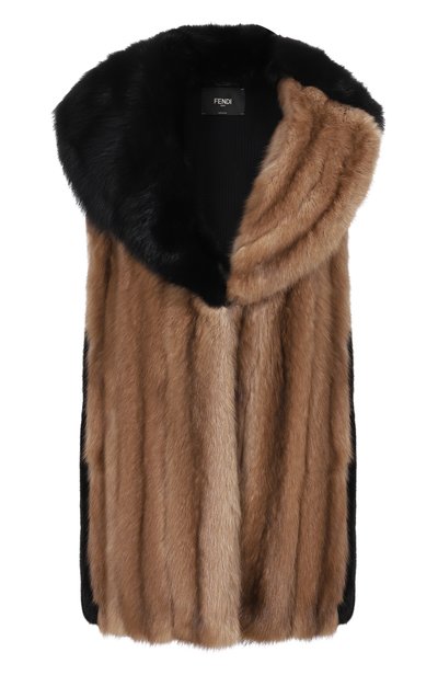 Женский жилет из соболя с отделкой из норки FENDI, арт. FNH417 A8Q0