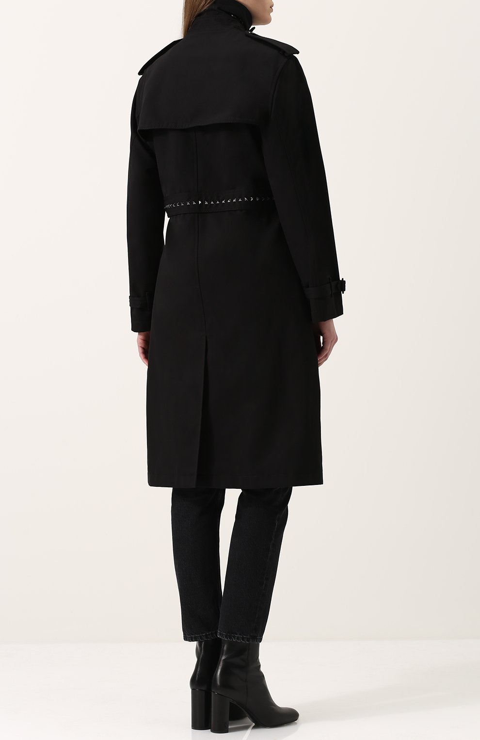 Однотонный двубортный тренч с поясом и погонами VALENTINO, арт. PB3CA169/2PQ, фото 4
