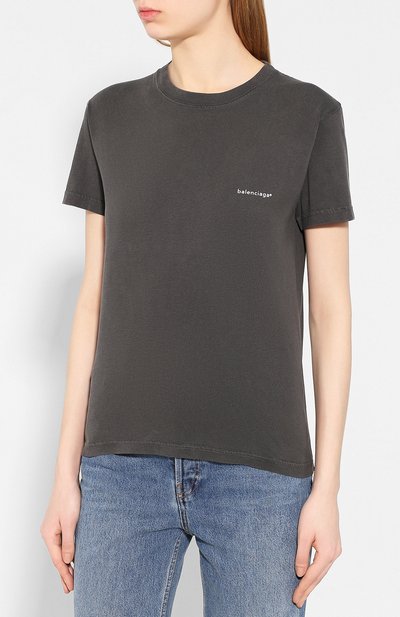 Хлопковая футболка BALENCIAGA, арт. 570796/TYK28, фото 3