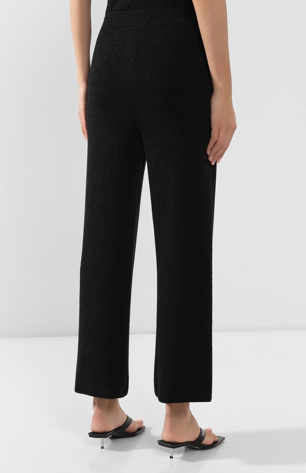 Брюки с поясом NANUSHKA, арт. TIGRE_CHARC0AL_CASHMERE BLEND RIB, фото 4