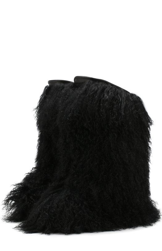 фото Сапоги furry с отделкой из овчины saint laurent