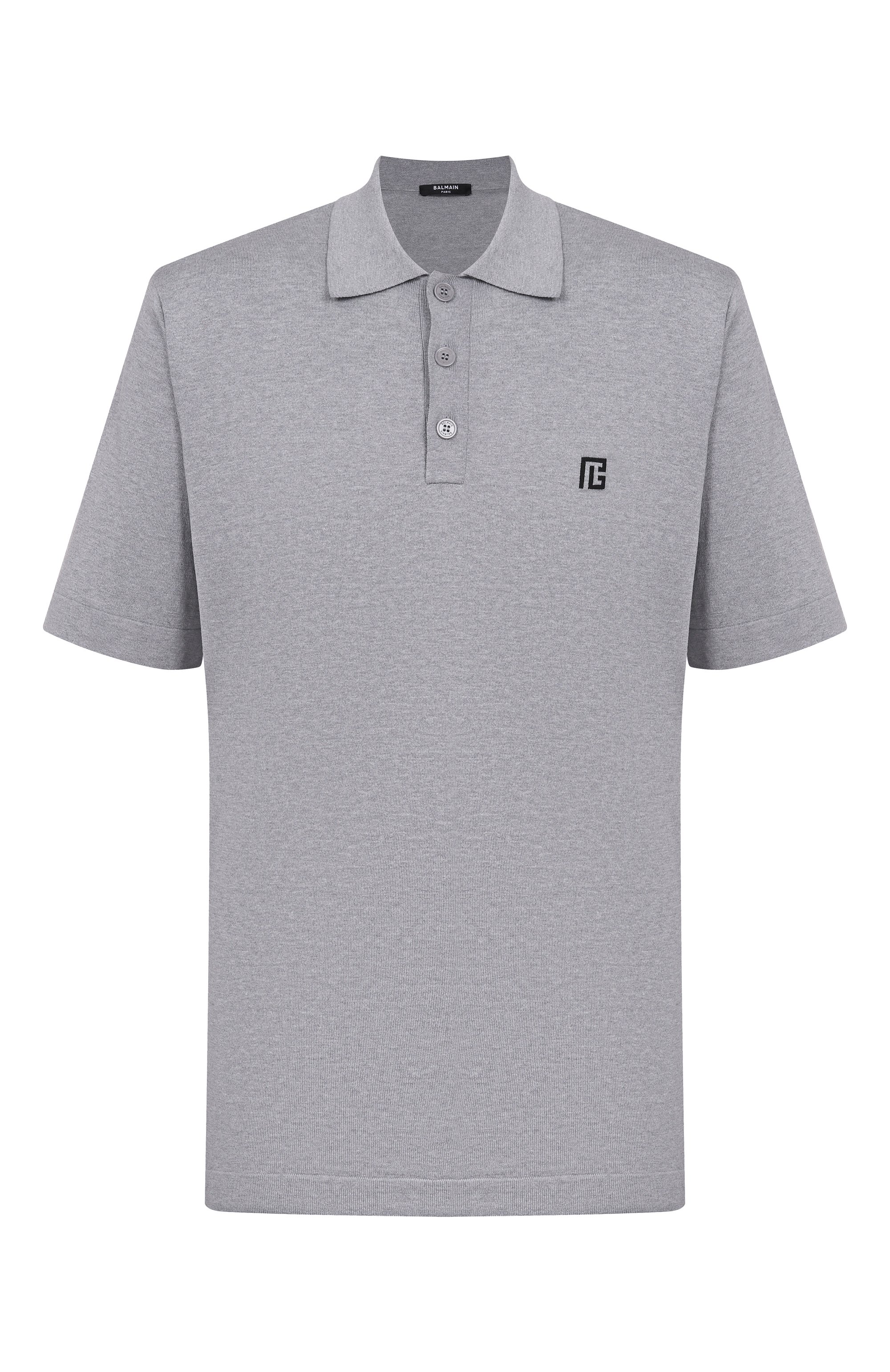 Поло из шелка и хлопка BALMAIN, арт. GH1GB044/KJ53, фото 1
