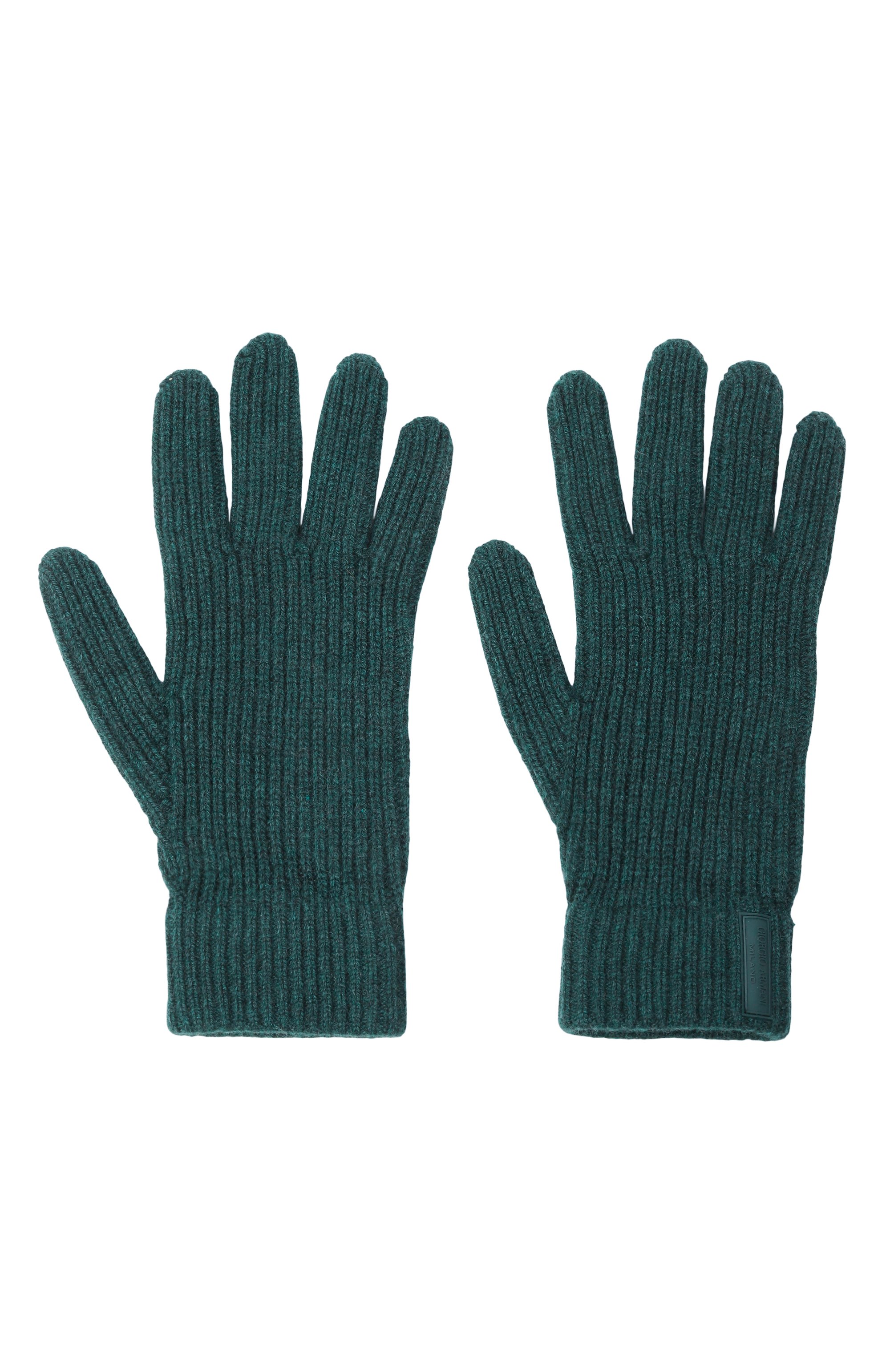 Кашемировые перчатки GIORGIO ARMANI темно-зеленого цвета по цене 41450 руб., арт. 744141/1A200, фото 3 Кашемировые перчатки GIORGIO ARMANI, арт. 744141/1A200, фото 3