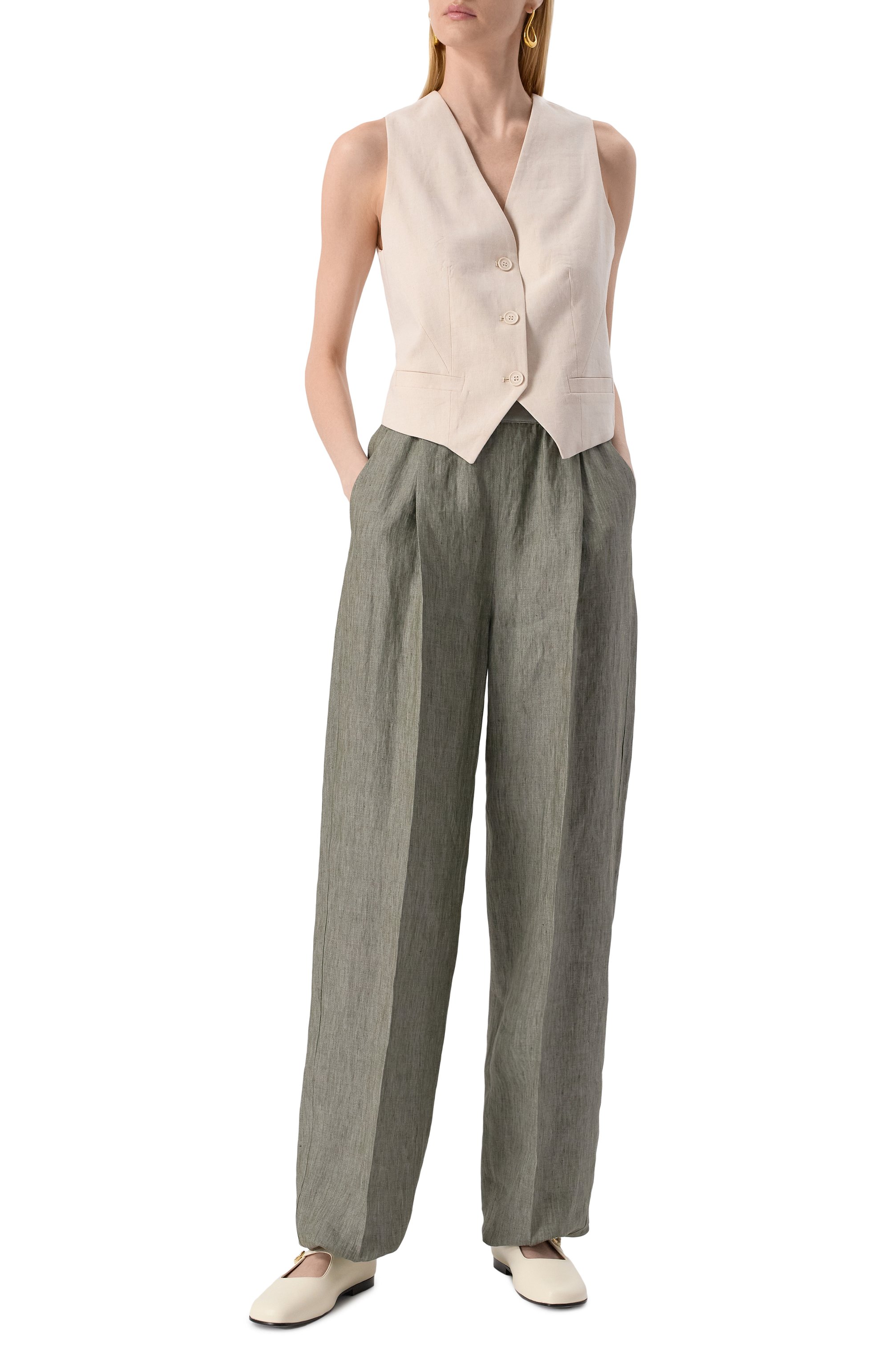 Жилет изо льна и вискозы HINNOMINATE, арт. HMABW01842, фото 2