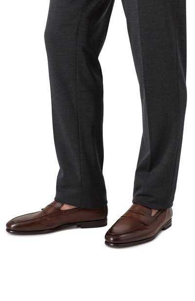 Кожаные пенни-лоферы carlo SANTONI, арт. MCNG18837SI9KMEM, фото 3