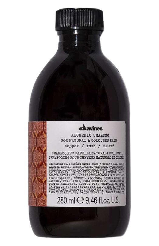 фото Шампунь для натуральных и окрашенных волос alchemic, медный (280ml) davines