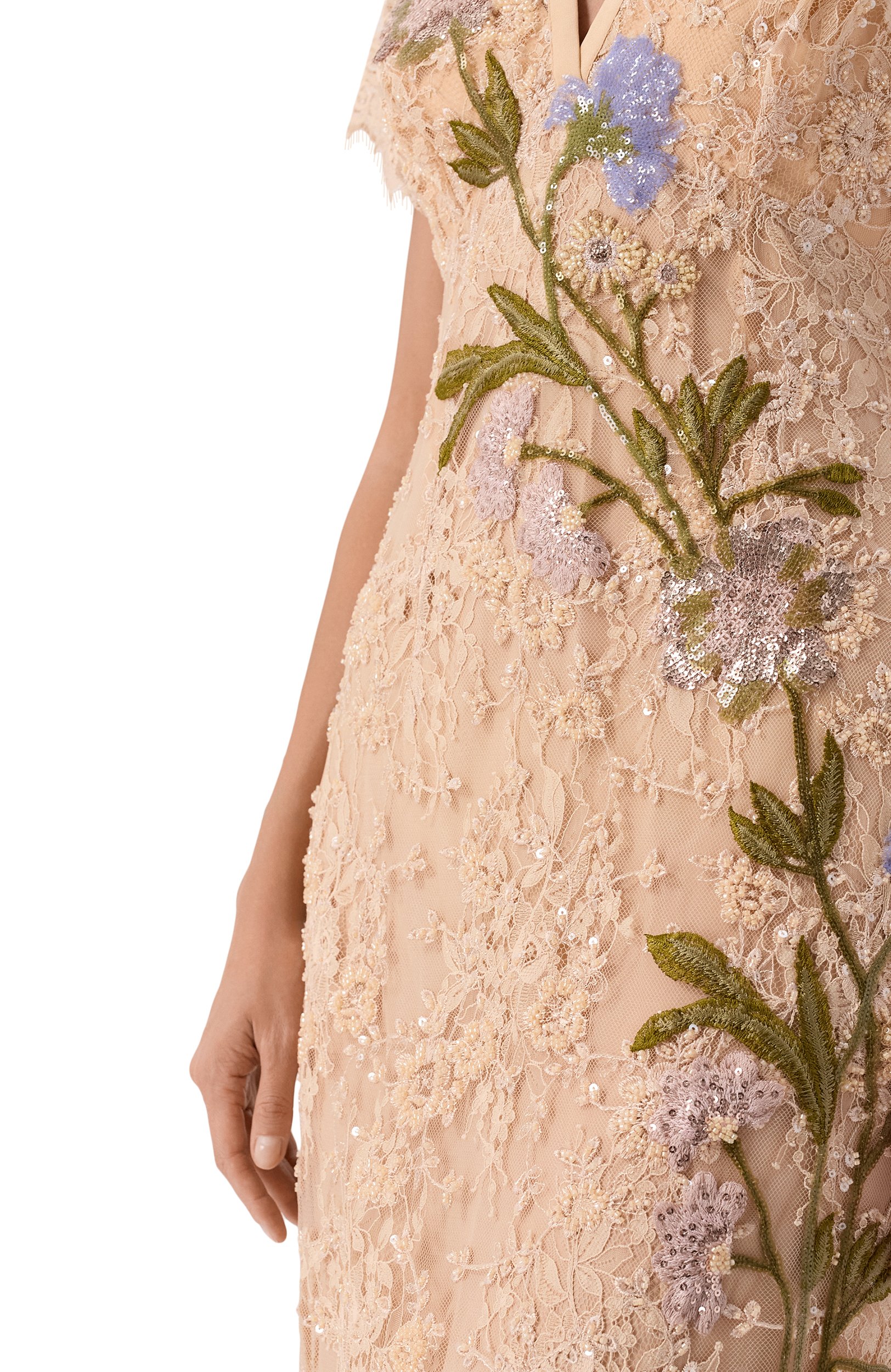 Платье с отделкой пайетками ELIE SAAB, арт. D1325EP26/LAE03, фото 4