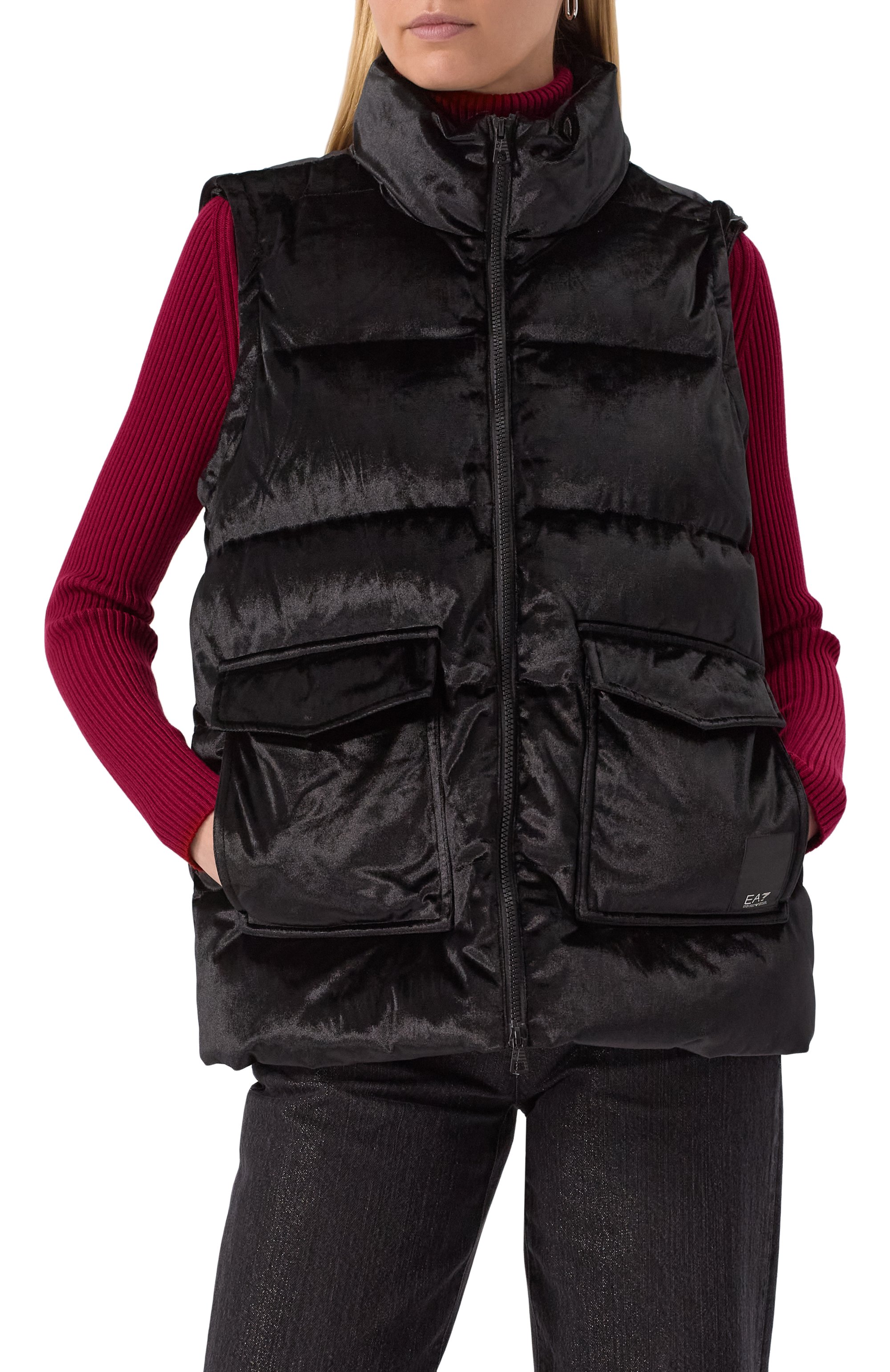 Бархатный пуховик EA7, �арт. 6DTB06/TNGBZ, фото 6