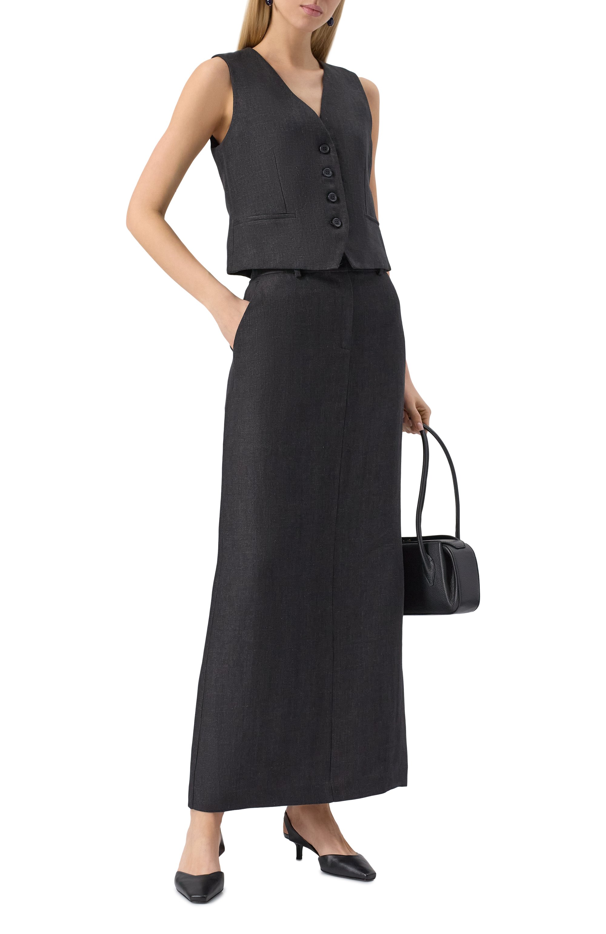 Льняная юбка P.A.R.O.S.H., арт. D621133, фото 2