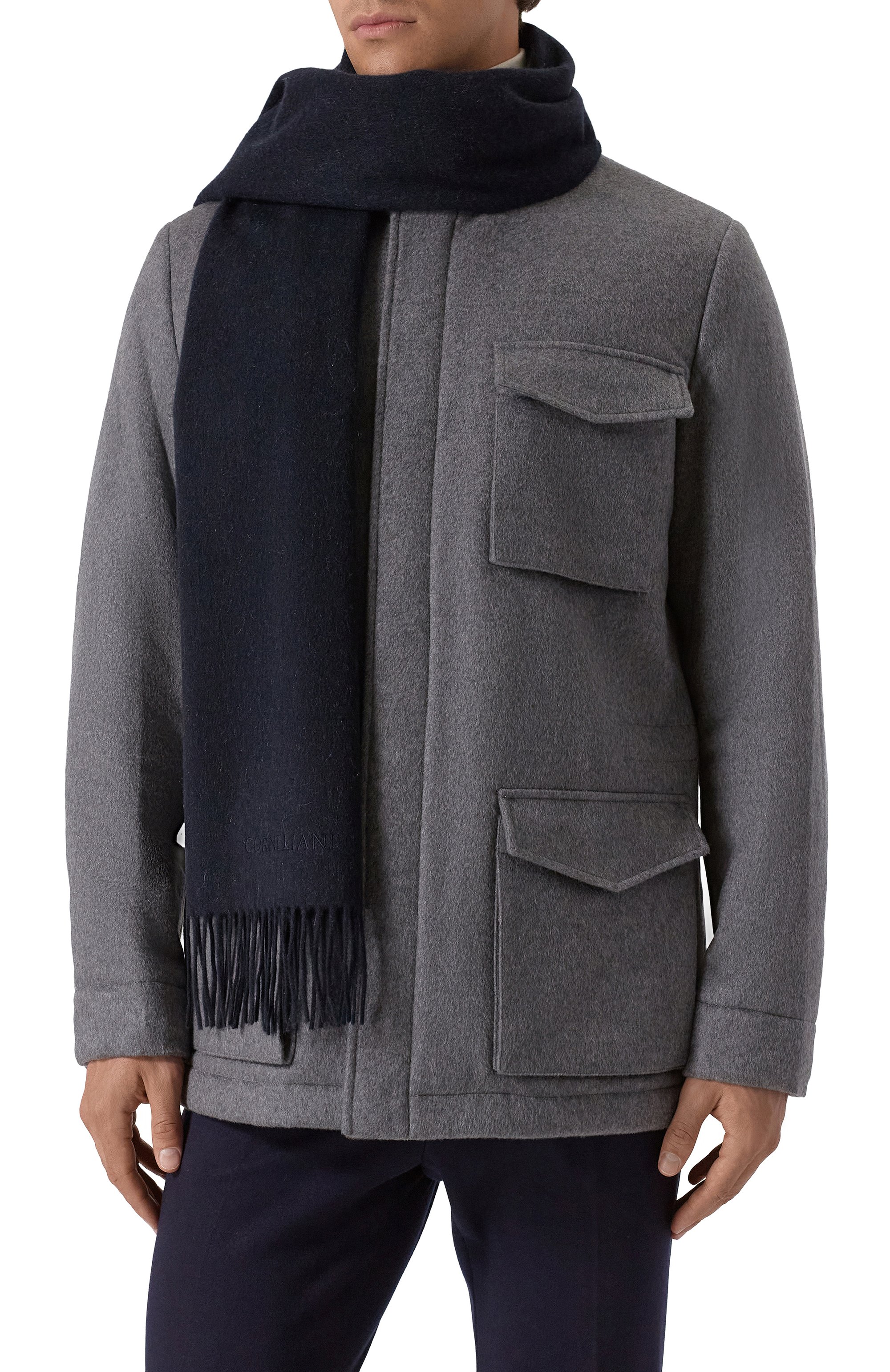 Кашемировый шарф CORNELIANI, арт. 26B344-2629029, фото 2