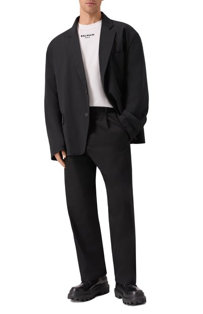 Хлопковая майка BALMAIN белого цвета по цене 42200 руб., арт. FH1EC025/BD10, фото 2 Хлопковая майка BALMAIN, арт. FH1EC025/BD10, фото 2