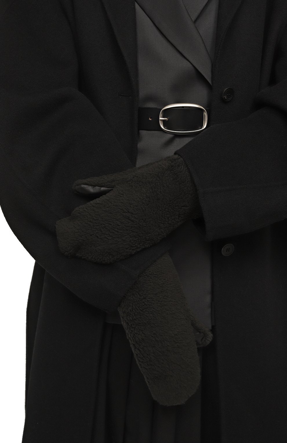 Меховые варежки из овчины YVES SALOMON, арт. 24WAA600XXMECL, фото 2