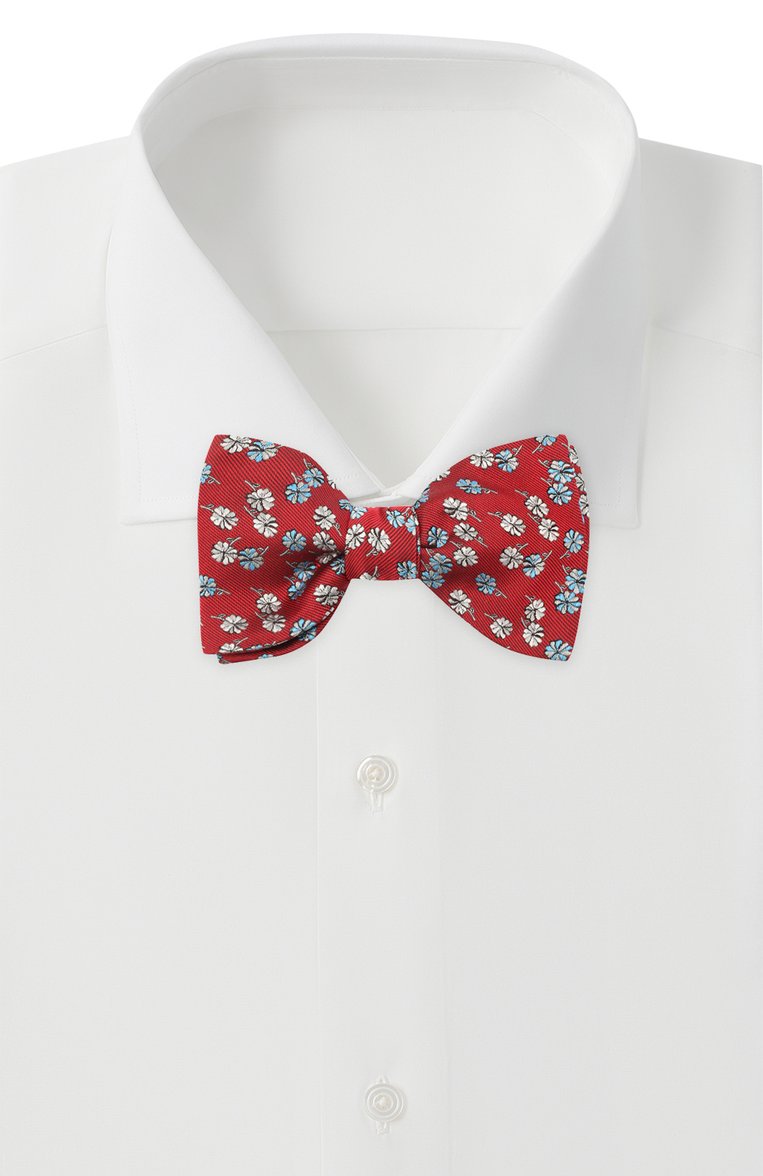 Мужской шелковый галстук-бабочка LANVIN красного цвета, арт. 2077/B0W TIE | Фото 2 (Материал: Шелк, Текстиль; Нос: Не проставлено)