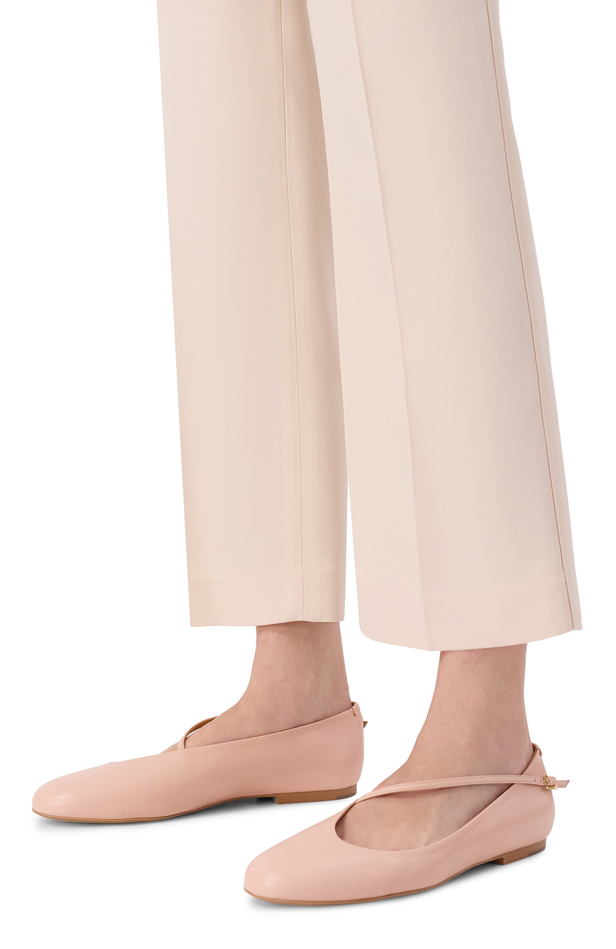 Кожаные балетки elyss JIL SANDER светло-розового цвета по цене 99000 руб., арт. J16WZ0020/P7588, фото 2 Кожаные балетки elyss JIL SANDER, арт. J16WZ0020/P7588, фото 2