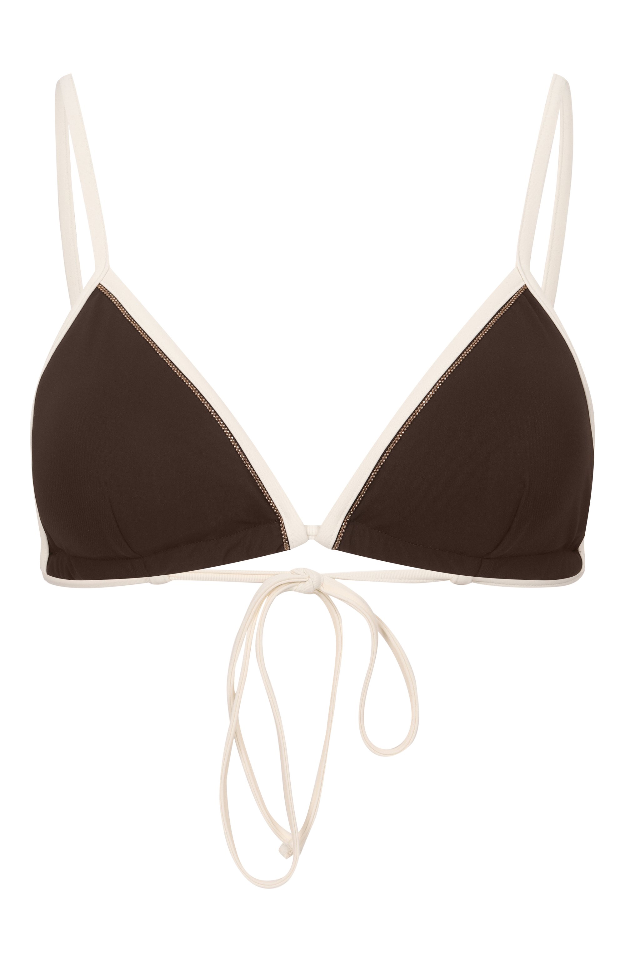 Треугольный бра BRUNELLO CUCINELLI коричневого цвета по цене 37600 руб., арт. MQ965VS889, фото 1 Треугольный бра BRUNELLO CUCINELLI, арт. MQ965VS889, фото 1