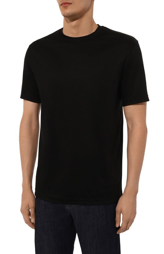 Хлопковая футболка Giorgio Armani 6LSM90/SJTKZ Чёрный  6LSM90/SJTKZ Фото 3