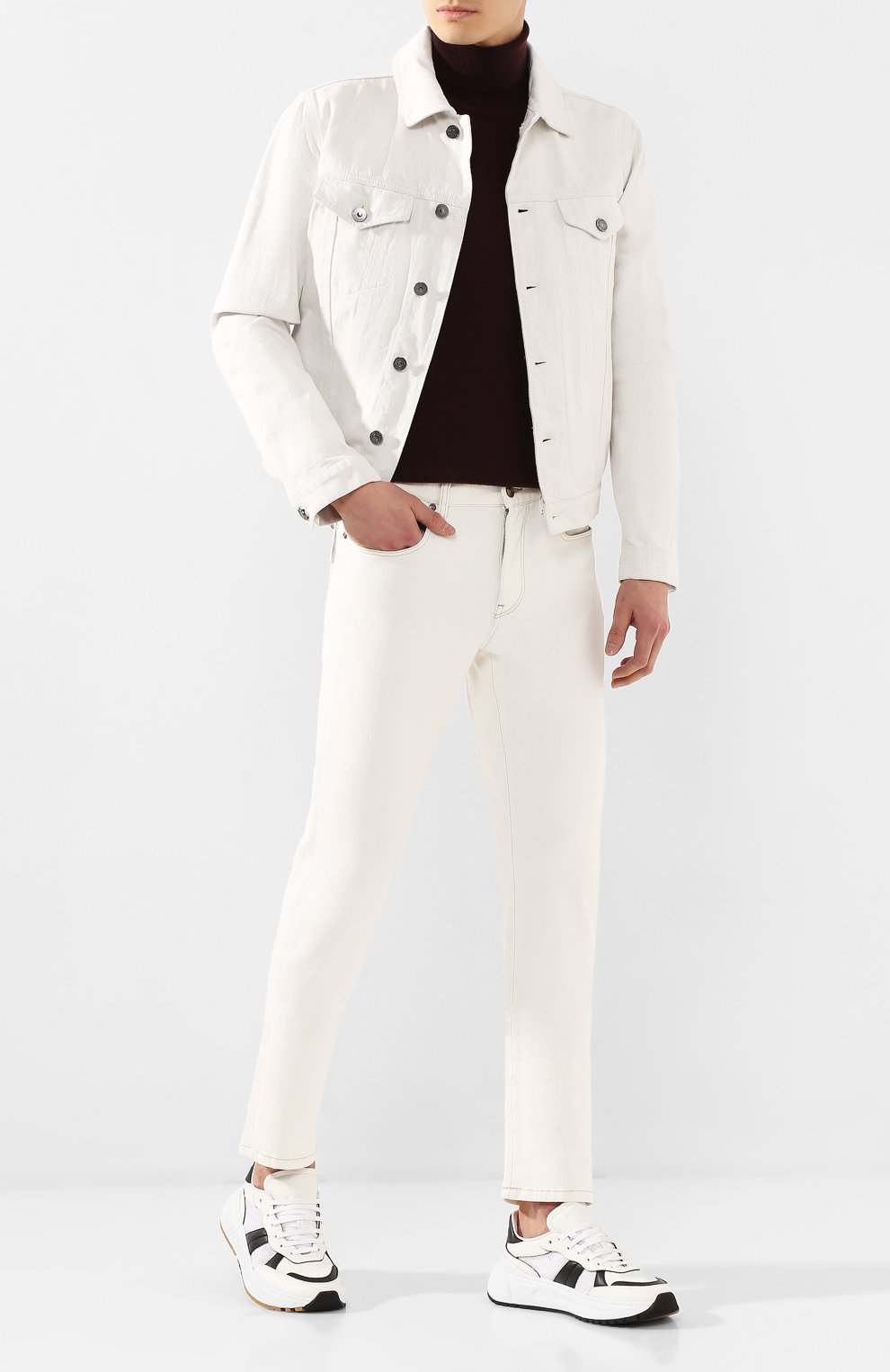 Джинсовая куртка ZEGNA белого цвета по цене 119500 руб., арт. UUT12/U135C, фото 2 Джинсовая куртка ZEGNA, арт. UUT12/U135C, фото 2