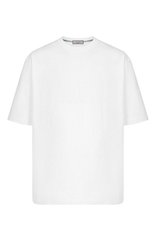 Хлопковая футболка Canali T0943/MJ02436 Белый T0943/MJ02436