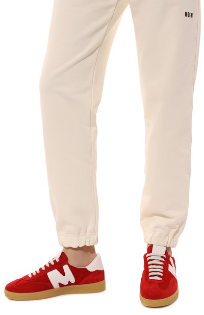 Замшевые кеды MSGM красного цвета по цене 28100 руб., арт. 3841MDS021/522, фото 3 Замшевые кеды MSGM, арт. 3841MDS021/522, фото 3