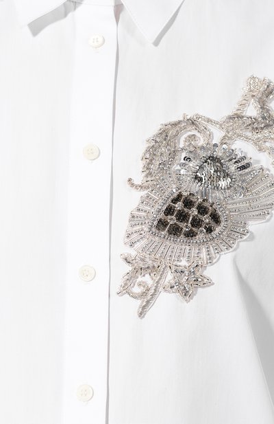 Хлопковая рубашка BALMAIN белого цвета по цене 118500 руб., арт. SF02003/P024, фото 5 Хлопковая рубашка BALMAIN, арт. SF02003/P024, фото 5
