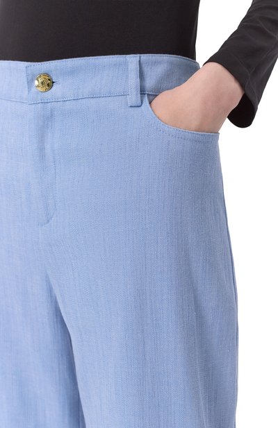 Брюки MAX AND MOI голубого цвета по цене 38500 руб., арт. E25BAINA, фото 4 Брюки MAX AND MOI, арт. E25BAINA, фото 4