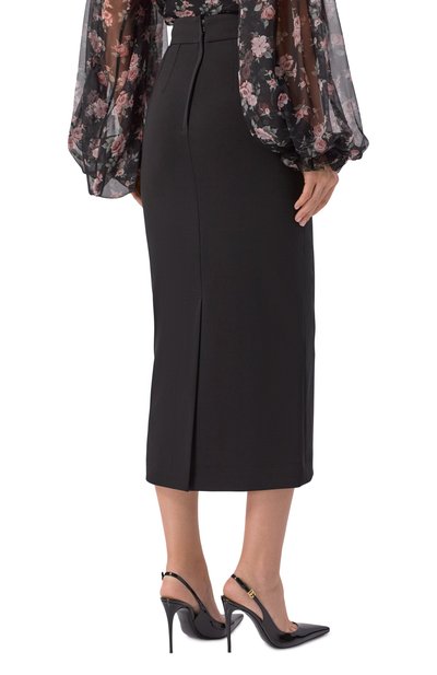Юбка из вискозы DOLCE & GABBANA черного цвета по цене 88100 руб., арт. F4C0YT/FUGN7, фото 4 Юбка из вискозы DOLCE & GABBANA, арт. F4C0YT/FUGN7, фото 4