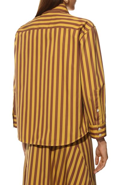 Хлопковая рубашка JIL SANDER желтого цвета по цене 63350 руб., арт. JSPU600405-WU246010, фото 4 Хлопковая рубашка JIL SANDER, арт. JSPU600405-WU246010, фото 4
