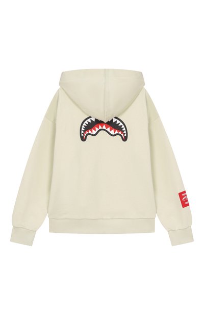 Хлопковая толстовка SPRAYGROUND, арт. SPY1385SAGE/SHARK BASIC 0VER FULLZIP H00DIE SAGE