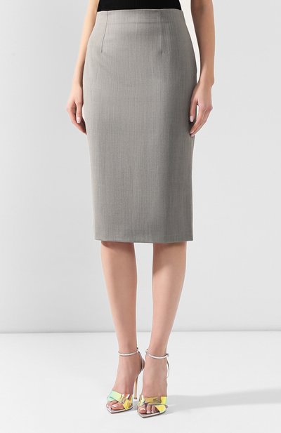 Шерстяная юбка ALEXANDER MCQUEEN, арт. 584714/QJABB, фото 3