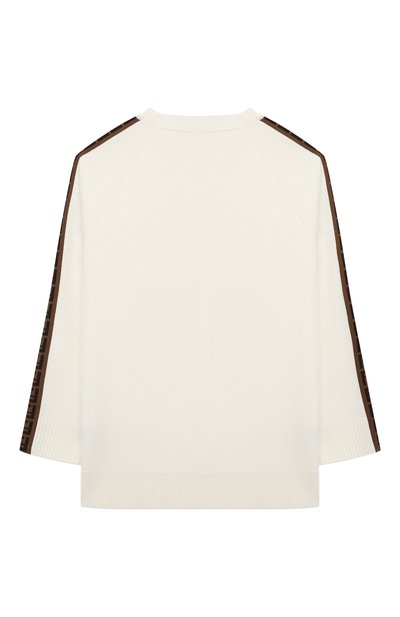 Шерстяной пуловер FENDI белого цвета по цене 84400 руб., арт. JUG003/A8L9/8A-12+, фото 2 Шерстяной пуловер FENDI, арт. JUG003/A8L9/8A-12+, фото 2