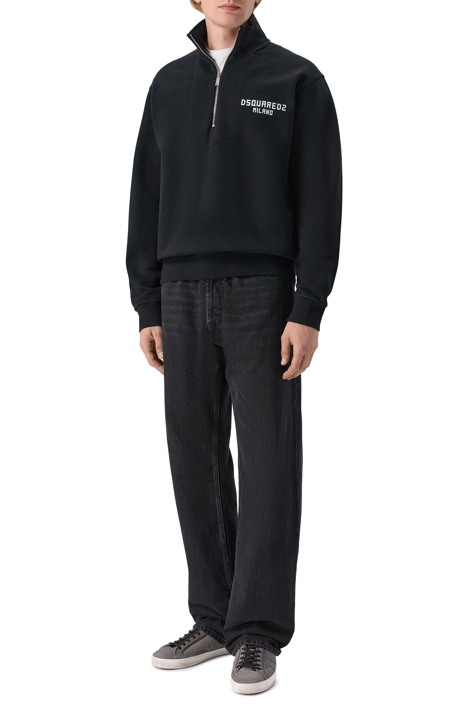 Хлопковый анорак DSQUARED2 черного цвета по цене 47200 руб., арт. S74GU0926/D25029, фото 2 Хлопковый анорак DSQUARED2, арт. S74GU0926/D25029, фото 2