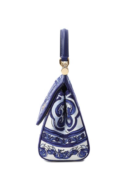 Сумка sicily medium DOLCE & GABBANA синего цвета по цене 309500 руб., арт. BB6003/BW050, фото 4 Сумка sicily medium DOLCE & GABBANA, арт. BB6003/BW050, фото 4